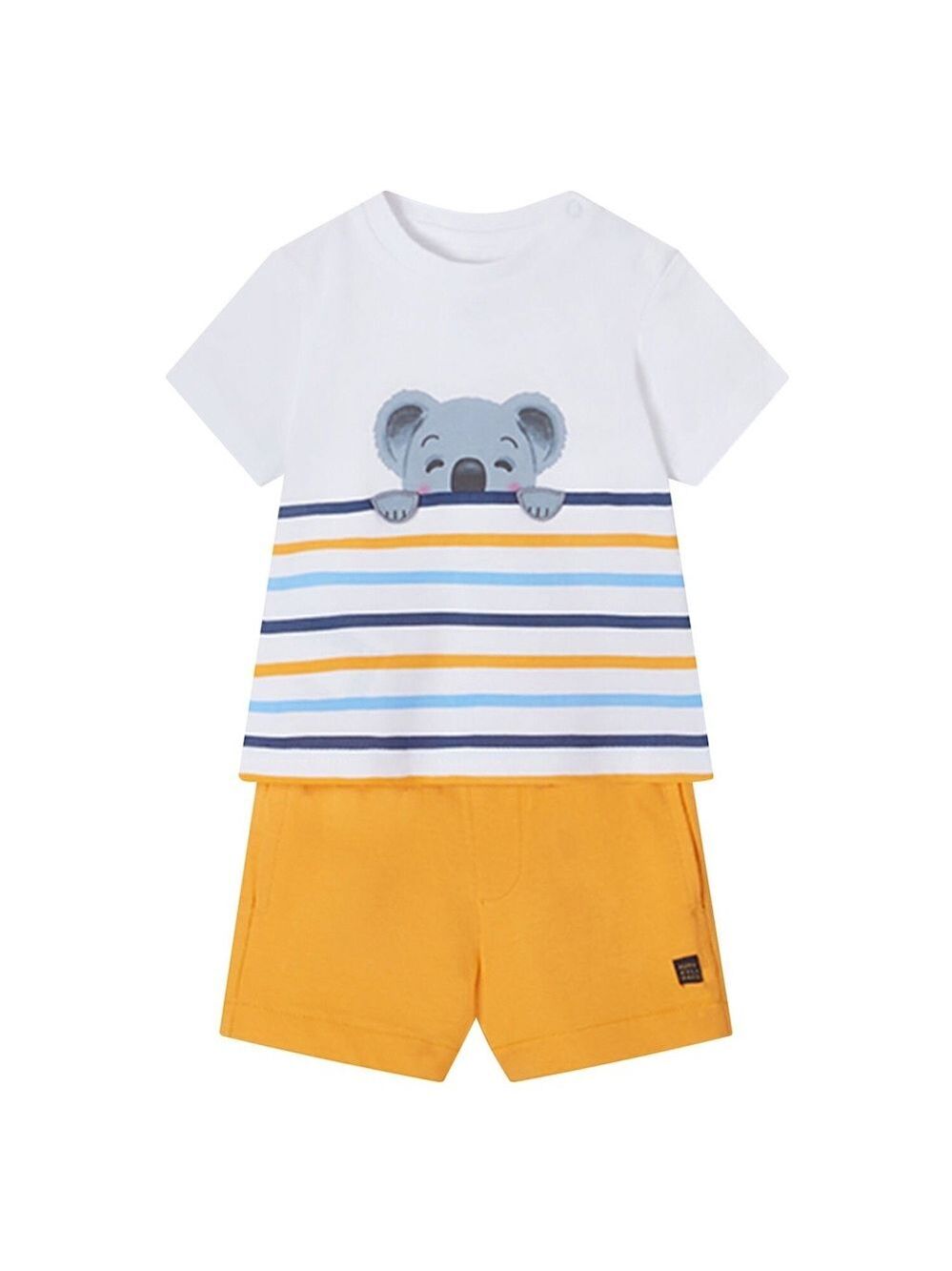 Size 18 months Mayoral White, Yellow & Blue Koala Stripe Kids Matching Set